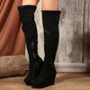 Fashion Women Wedges Thigh High Boots Women 2025 Autumn New Fashion Thick Soles High-Tube Boots Woman Over The Knee Long Botas Plus Size