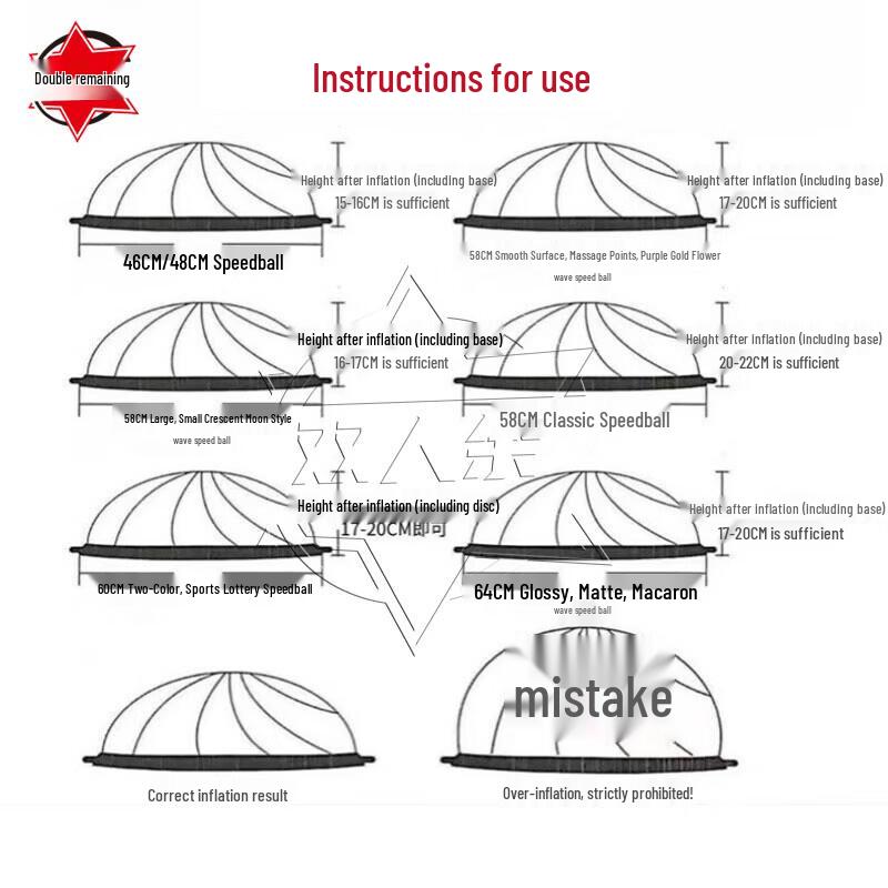 Shuanyanyu Thickened Anti-Burst Half-Ball Balance Trainer