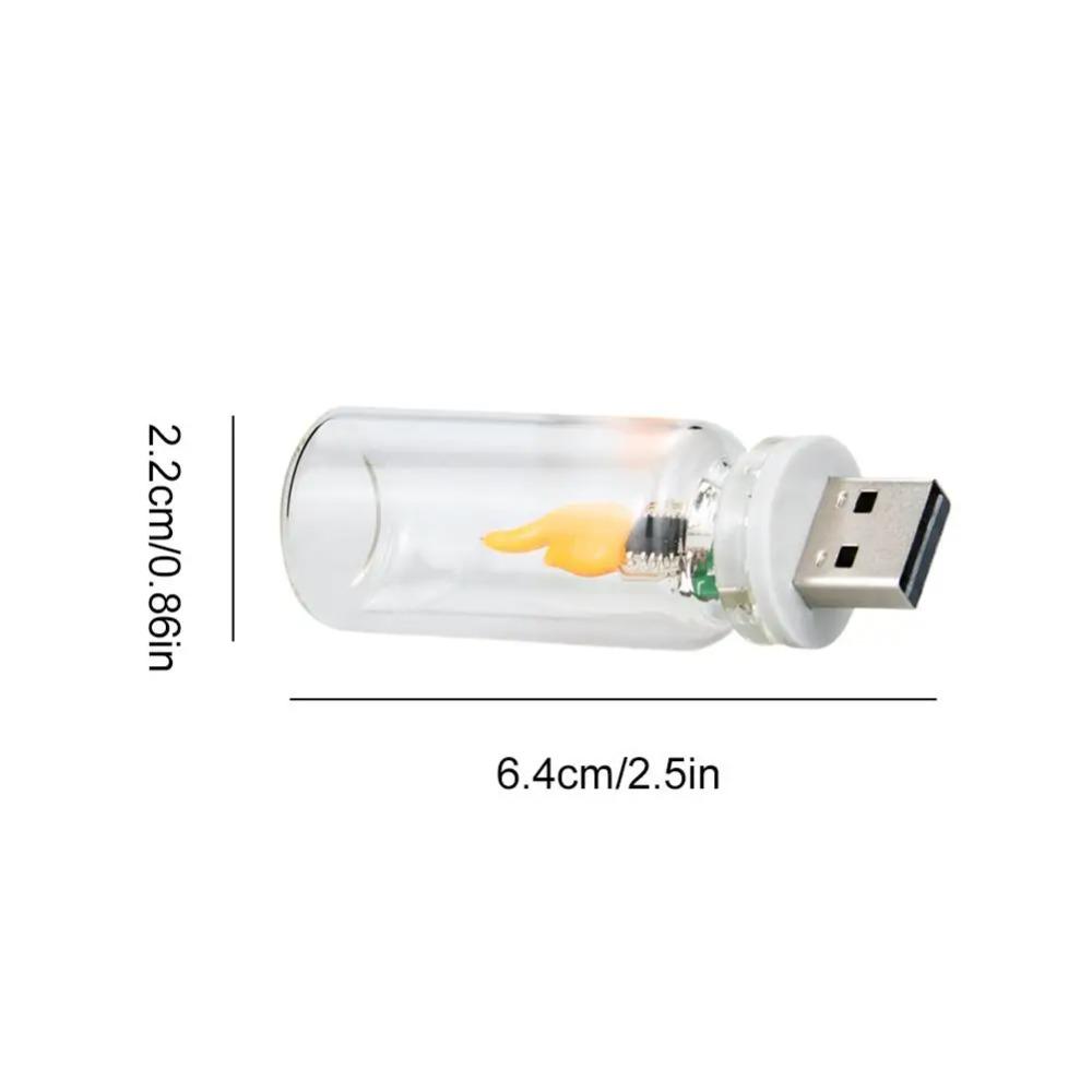 Ретро USB Светодиодная нить Ночник Желтый Теплый Свет Лампочка Пламя Окружающий свет Для Домашнего Декора Аварийное Освещение