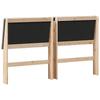 Upholstered Headboard Taupe 160 cm Solid Pine Wood