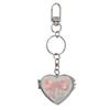 Double Sided Mirror Bag Hanging Keychain Heart Shape Cosmetic Mirror Key Chain  Women