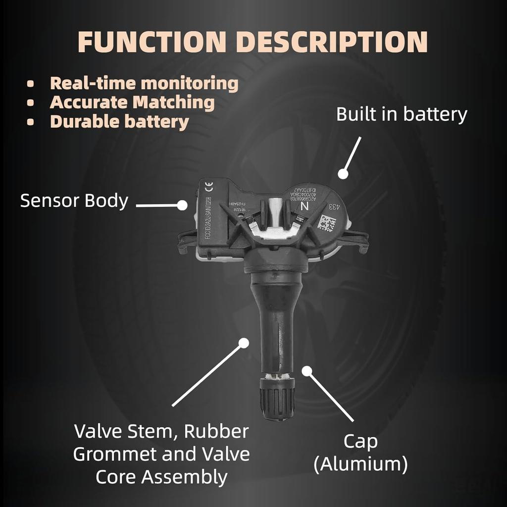 Датчик системы контроля давления в шинах (TPMS) Совместим с 19-20 Altima 18-20 Leaf 16-20 Rogue 17-22 Rogue Sport 407004CB0A 407004CB0B A2C99668703