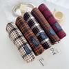 New imitation cashmere plaid thickened scarf women's atmosphere warm autumn and winter white soft fringed shawl scarf