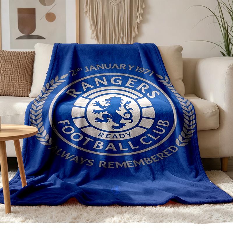 Rangers Football Club Soft and comfortable flannel Suitable for sofas living rooms outdoor camping travel and also makes a great anniversary gift