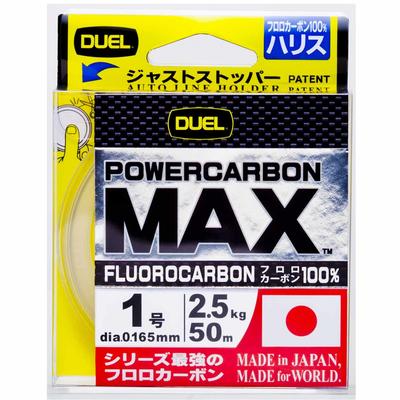 DUEL Флюорокарбоновая леска №. 1 POWERCARBON MAX 50м №. 1 Суперпрозрачный H3393
