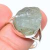 Natural Aquamarine Rough Gemstone 925 Sterling Silver Jewelry Ring Size 9.5 H8Y14