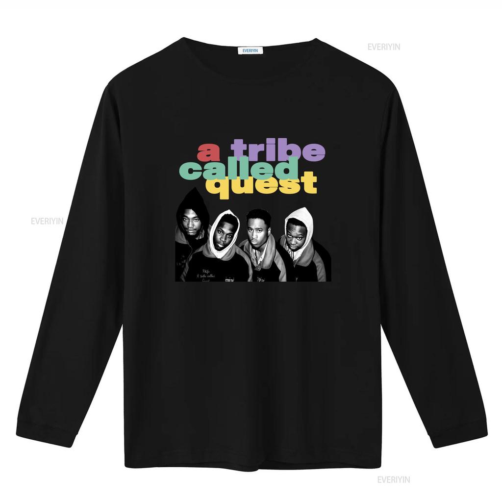 Retro Old School Hip Hop A Tribe Called Quest Band Print Casual Streetwear T Shirt Vintage Washed Homme Breathable Streetwear