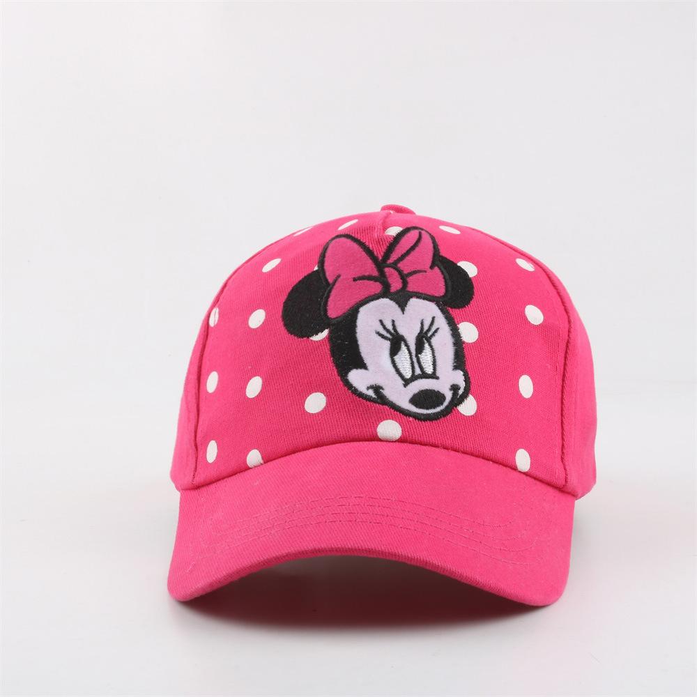 Disney Бейсболка с Микки и Минни, защита от солнца, дышащая, вязаная, для улицы, повседневный стиль, вязаная крючком бейсболка
