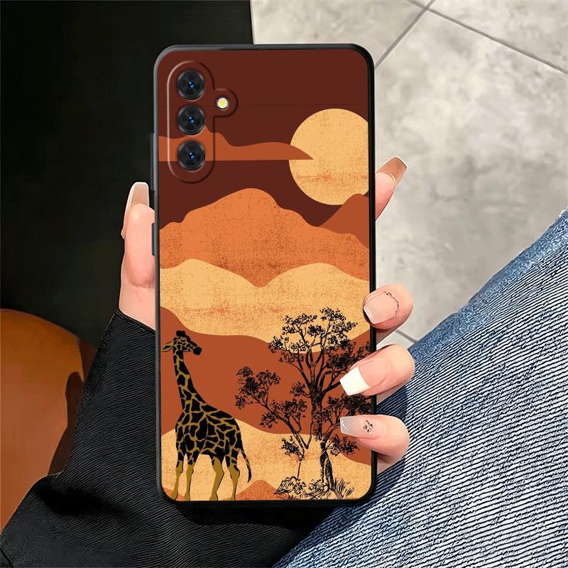 Мягкий чехол для телефона с узором Жираф для Samsung A17 A37 A57 A16 A26 A36 A56 A15 A25 A35 A55 A14 A24 A34 A54 A13 A23 A33 A53 A