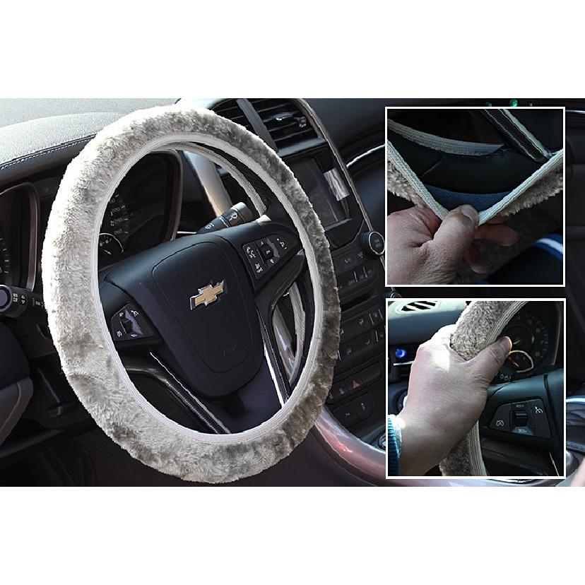Гибкий плюшевый автомобильный чехол на руль, универсальный зимний автомобильный чехол на руль для Renault Lada, украшение автомобиля