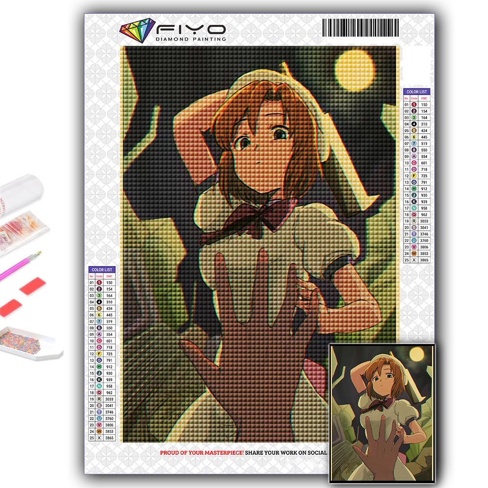5D Алмазная картина Аниме Когда они плачут Хигураши DIY Алмазная вышивка Горный хрусталь Украшение дома
