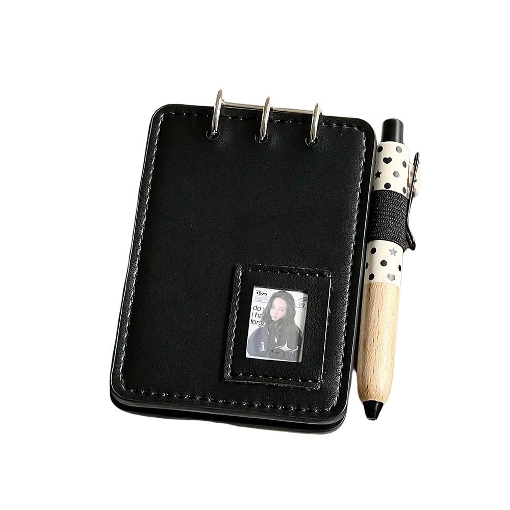 Leather Leather Notebook Cover Detachable Flip Binder Cover 3 Hole Binder Cover Planner Album
