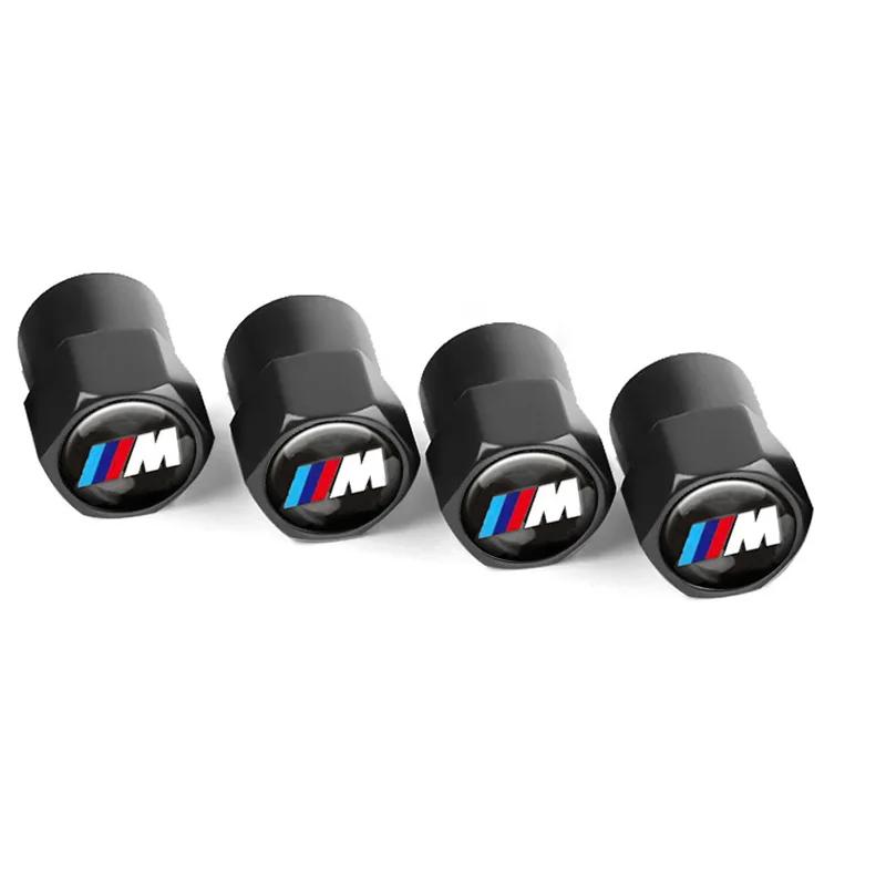 4Pcs Aluminum Car Wheel Tire Valve Caps Tyre Rim Stem Covers Airdust Waterproof For BMW M X1 X3 X5 M5 M3 E46 E52 E53 E60 E61 E62 AJ6
