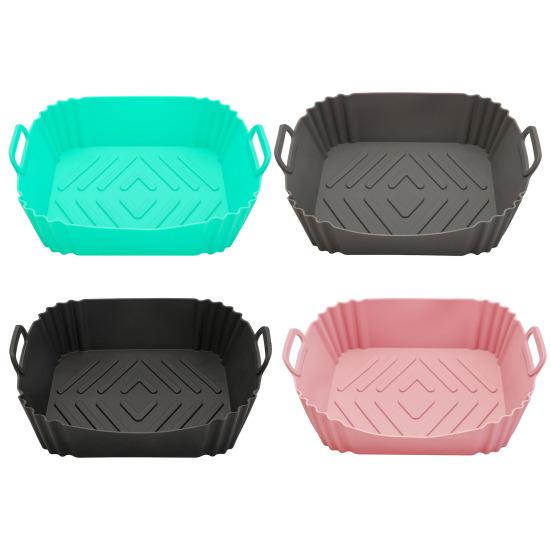 Silicone Air Fryer Liners Square Baking Tray Reusable Air Fryer Basket Kitchen Cooking Gadget for Air Fryer