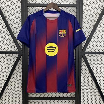 25-26 Barcelona home red and blue striped football jersey for adults and children