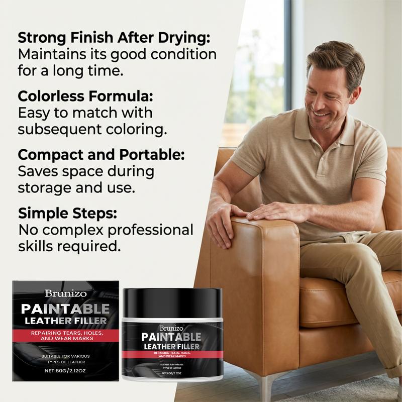 Leather Filler Leather Surface Cleaning, Restoration, Stain Removal, Maintenance, Gloss Enhancement, Daily Home Care