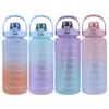 Water Bottle Time Marker 2L Extra Large Motivational Sport Bottle With Straw