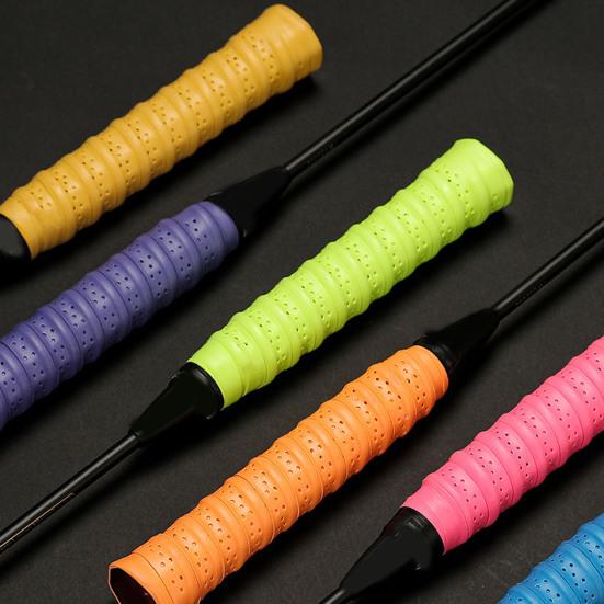 Перфорированная противоскользящая теннисная накладка Утолщенная нескользящая лента для ракетки Супервпитывающая теннисная накладка для бадминтона