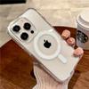Прозрачный чехол для телефона Magsafe с магнитной беспроводной зарядкой для iPhone 15 14 Plus 13 12 11 Pro Max Mini, прозрачная жесткая задняя крышка