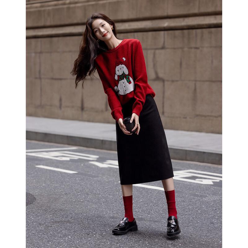 Demana Women's Color-Block Jacquard Knit Sweater