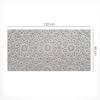Vinyl Desk Mat with Stylish Lace Flowers Print 120x60 cm