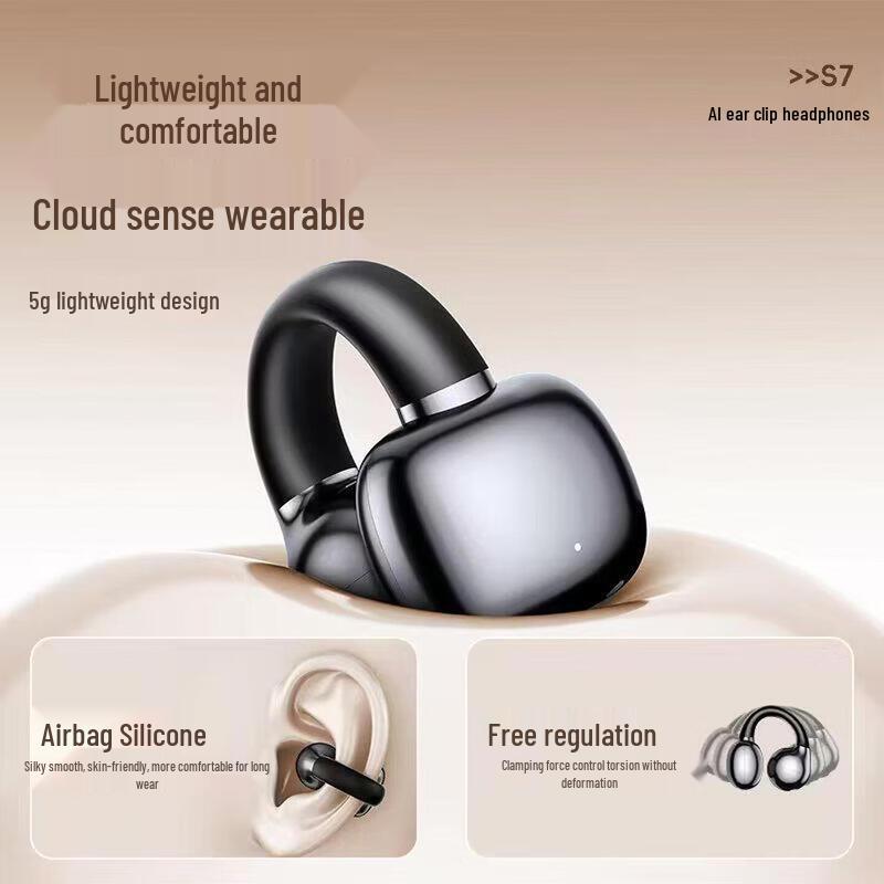 Newman S7 Clip-On AI Smart Open-Ear Bluetooth Sport Earbuds