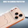 Прозрачный чехол для телефона с держателем для карт для IPhone 17 Pro Max 17Air Задняя крышка ТПУ Мягкий защитный корпус Противоударные прозрачные чехлы