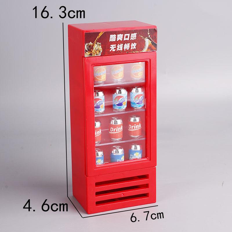 Mini Supermarket Refrigerator Sticker Cabinet Model Toy Micro Scene Diy Doll House Food Play Accessories Miniature Bottle