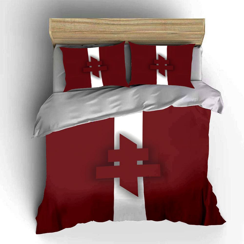 Maroon background, white stripe. Bedding sets Duvet cover sets Duvet covers Pillowcases(1*Duvet Cover 2*Pillowcases without duvet insert)
