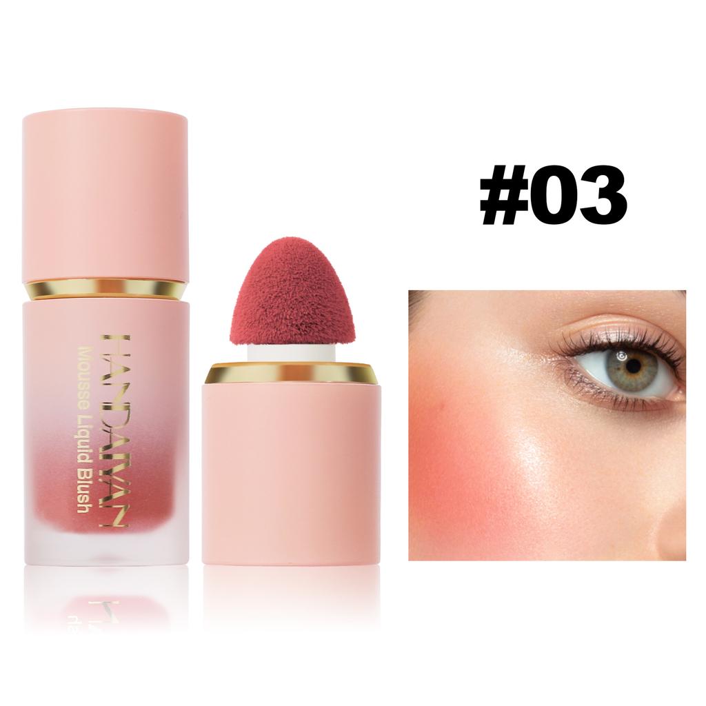 Six Colors of Lightweight Breathable and Easy-to-color Liquid Blush Waterproof and Non-fading Suitable for Novice Women