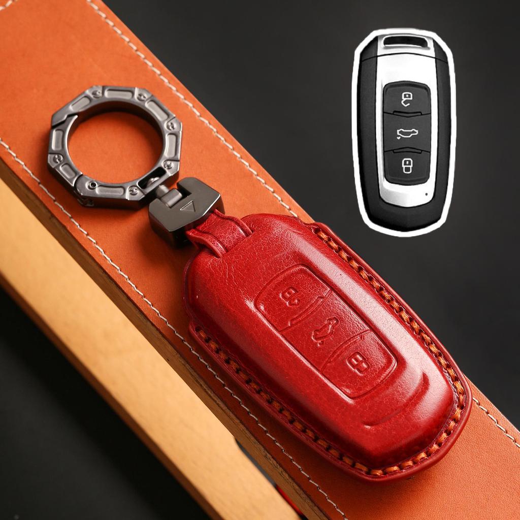 Чехол для ключа автомобиля Geely Panda Mini 2023 года для Vision X3, Emgrand GSGL, Boyue и Borui - кожаный чехол