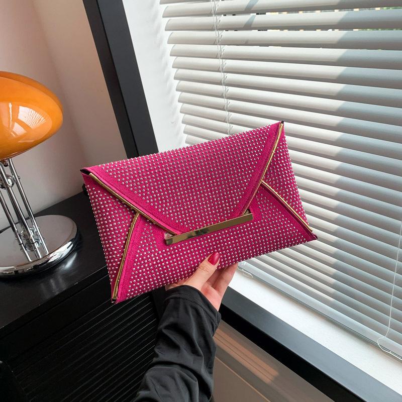 Горячий бриллиантовый модный текстурный тренд 2025 ранняя осень персонализированная сумка-клатч для мелочи с бриллиантовой инкрустацией женская сумка