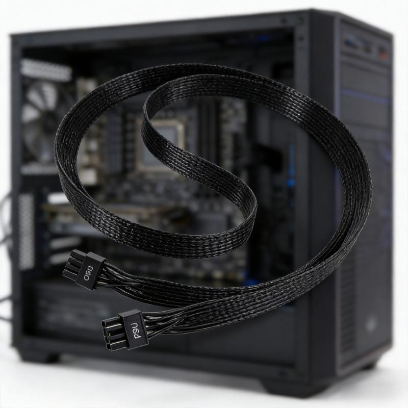 Прочный кабель питания CPU 8-pin на двойной 8-pin (4+4) длиной 80 см для продвинутых игровых систем