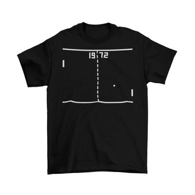 Футболка Pong 1972 Унисекс Хлопок Взрослые Размеры Видеоигра Ретро Теннис Новая