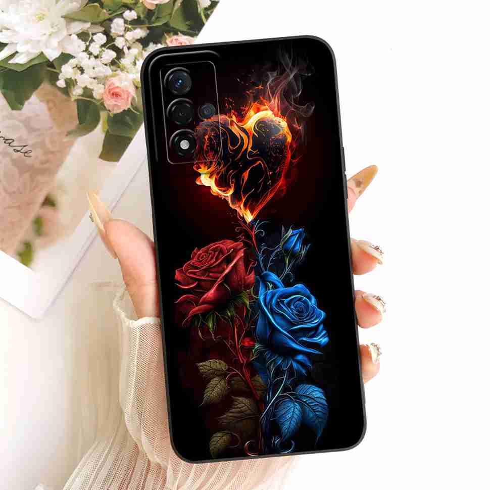 For Oppo A93s 5G Case New Design Floral Print Soft Silicone Back Cover For Oppo A93s 5G PFGM00 Bumper Phone Cases