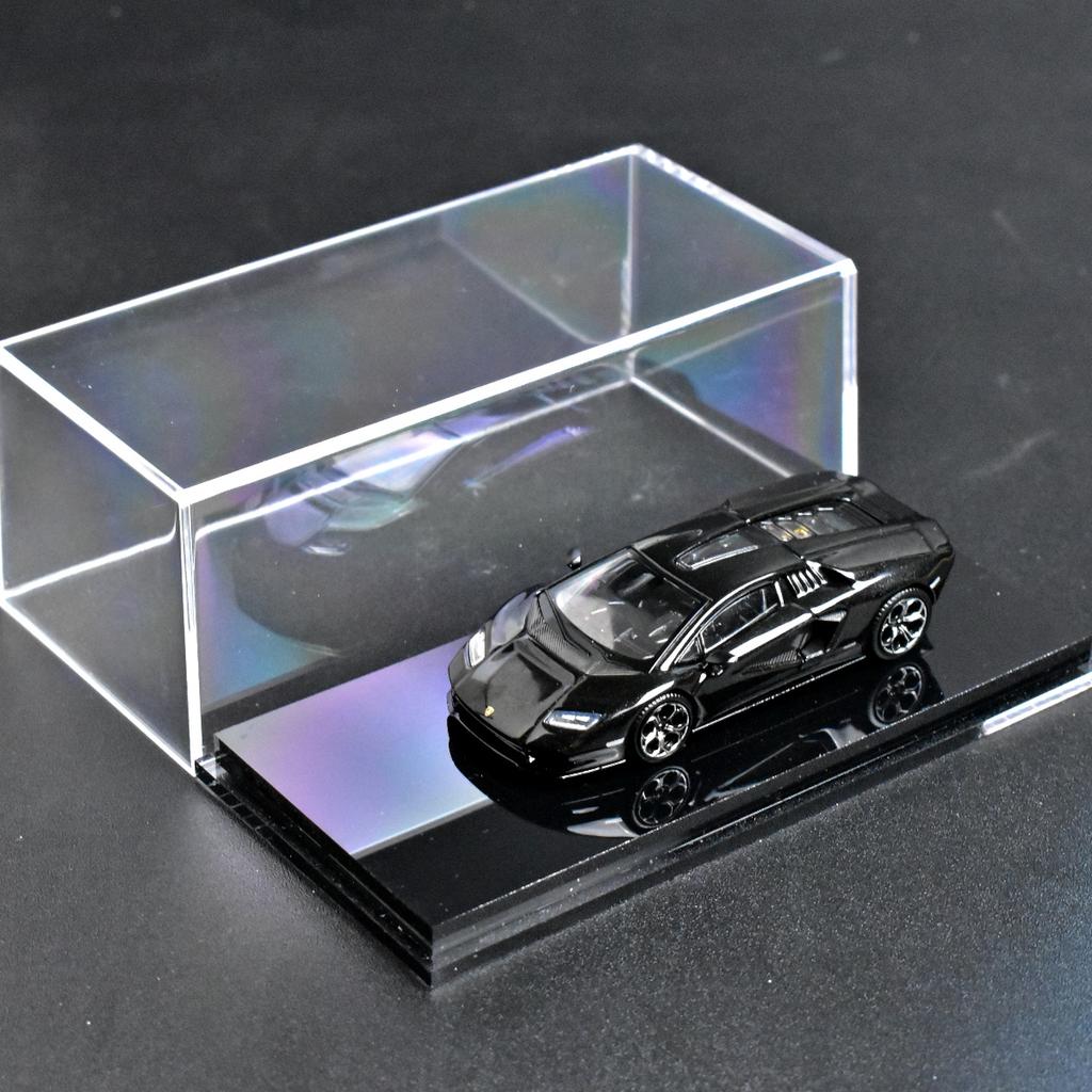 1:64 Acrylic Leather Bottom Universal Model Car Dust Box(Excluding car)