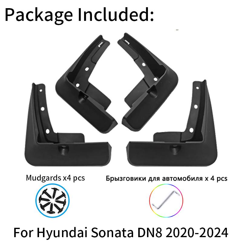 Брызговики для Hyundai Sonata DN8 10th Брызговики 2022 2023 2024 гвардии Fender Брызговики спереди и сзади автомобильные аксессуары