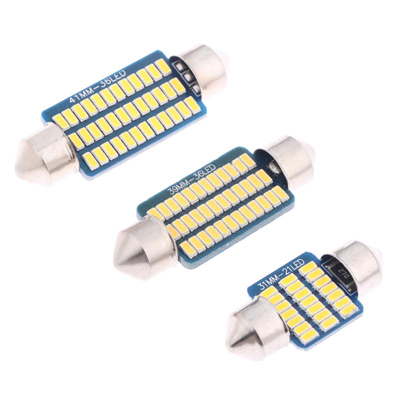 6 шт. Светодиодные лампы C5W Canbus Festoon LED Для освещения салона, купола, багажника, номерного знака автомобиля 12В 300Лм 6500K Белый