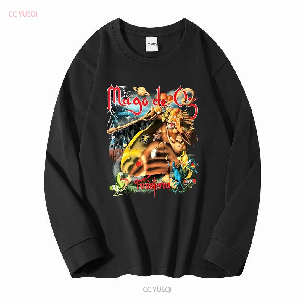 Mago De Oz rock Band graphic short sleeve black shirt men women vintage Washed streetwear designer clothes Stylish Slightly