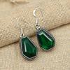 Chrome Diopside Gemstone Handmade Design Jewelry 925 Sterling Silver Earrings For Women