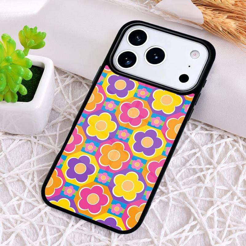 Крутой Цветочный Хиппи Бохо Цветочный Чехол для Телефона для iPhone 17 Air 16 15 11 12 14 13 Pro Max Ударопрочный Чехол