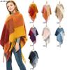 European And American Autumn And Winter New Style Long Tassel Double-Sided Thick Loop Yarn Thick Tassel Scarf Shawl Cape