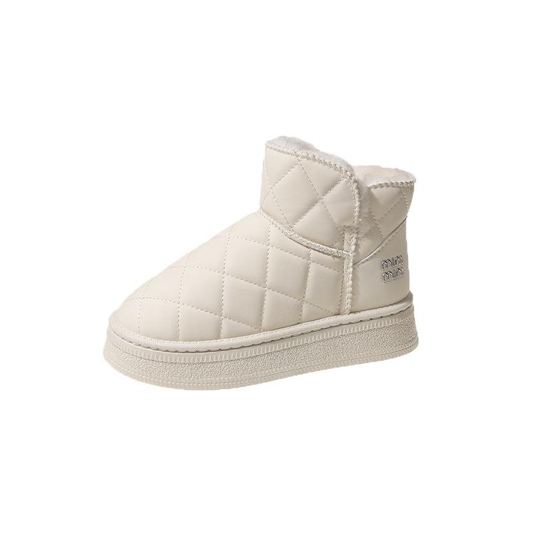 Осенне-зимние плюшевые повседневные зимние ботинки на толстой подошве для женщин