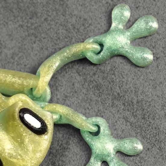 Подвижные суставы Лягушка Магнит на холодильник 3D-печатная Лягушка Игрушка-непоседа Шарнирная модель животного Фигурка Магнитный холодильник Лягушка Украшение Орнамент