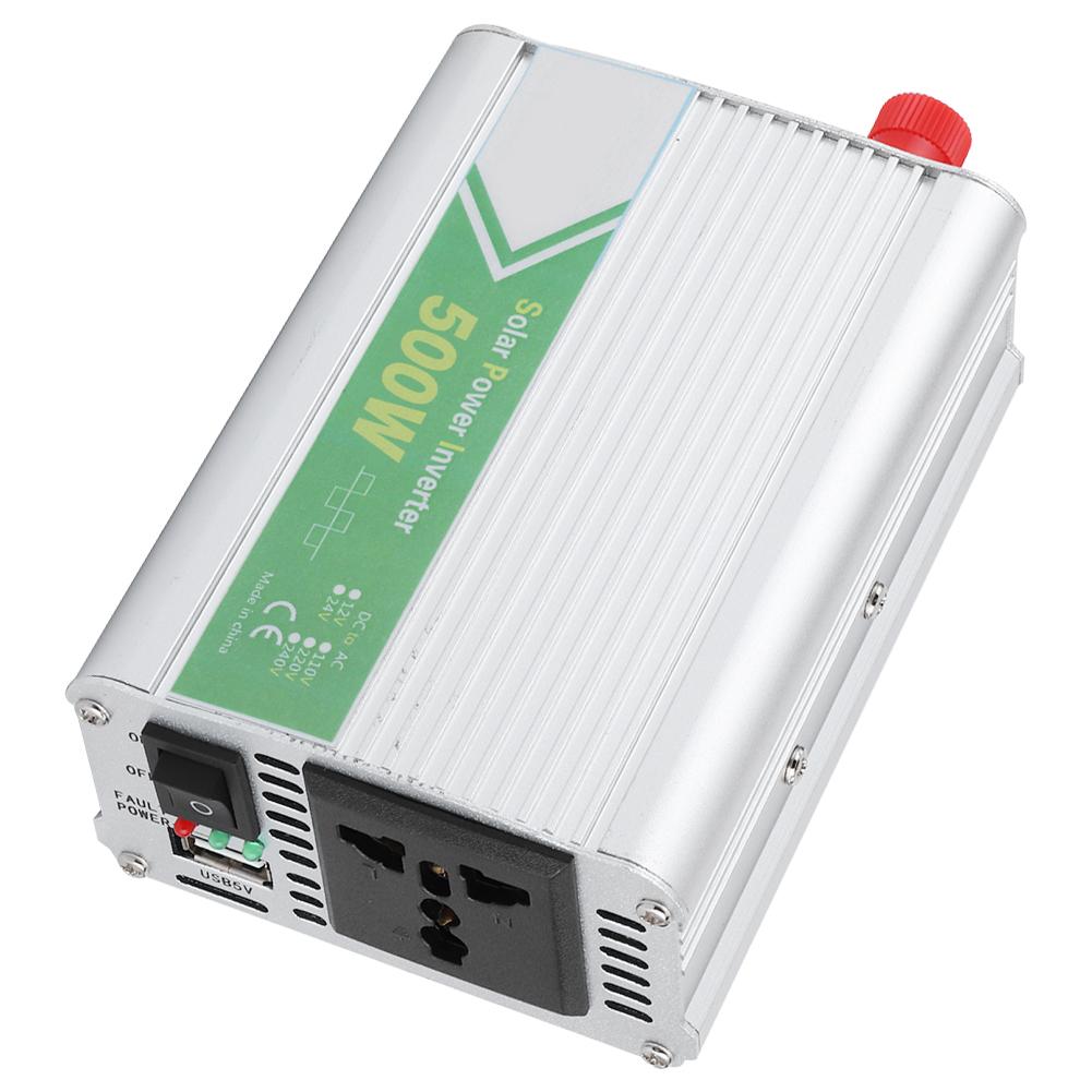 DC12V to AC220V 500W Интеллектуальный преобразователь мощности LED Multi Protection Safety Car Inverter