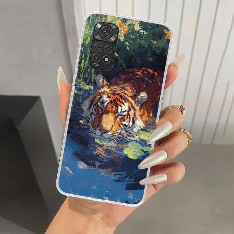 Superior Tiger Pattern Art Phone Case for Xiaomi Redmi Note 15 14 14S 13 12S 12 Pro 11S 11 Plus 11T 11E 10S Soft Funda Print She