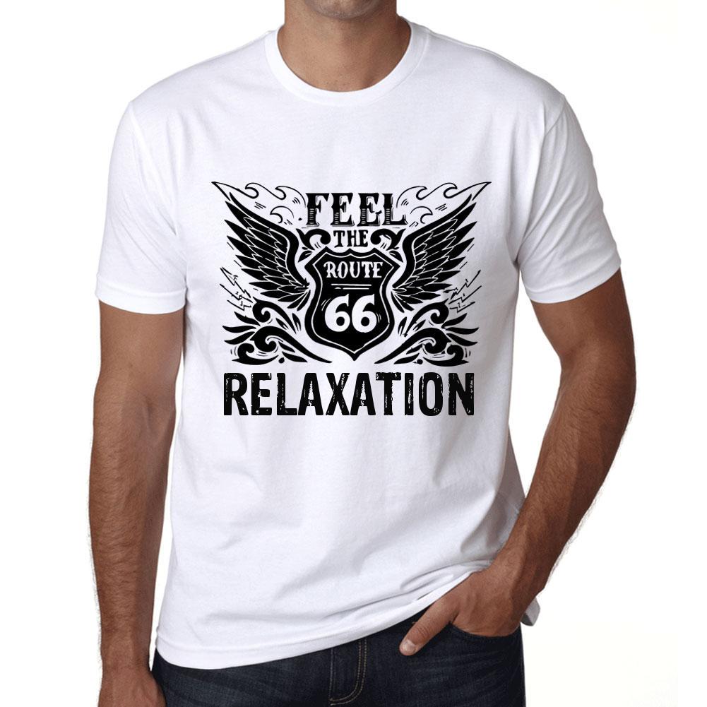 Men’s Vintage Tee Shirt Graphic T Shirt Feel The Relaxation White