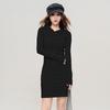 Sexy and Spicy Girl with Hip Hugging Short Skirt, Spring and Autumn Style, Long Sleeved Hooded Style, Slimming and Fashionable Dress