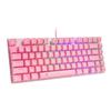 Gaming Keyboard Mechanical Keyboard Red Blue Brown Axis English Layout 81 Keys with RGB Luminous LED Backlight USB Wired Waterproof OS Compatible