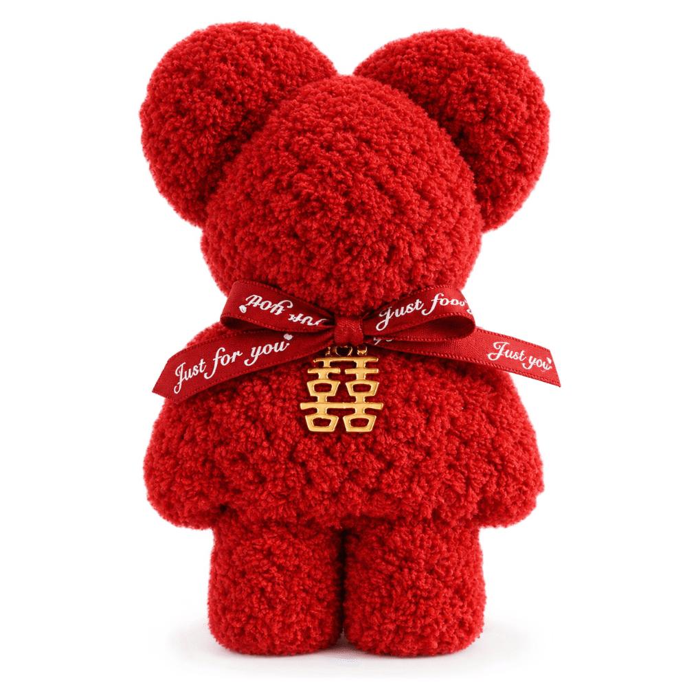 Red Small Bear Gift Pineapple Pattern Wedding Supplies Pineapple Towel Wedding Return Gifts